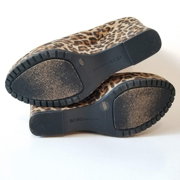 BCBGeneration Vance 2 Leopard Wedge Heesl Ankle Booties Platform Boots Women's - Picture 13 of 13